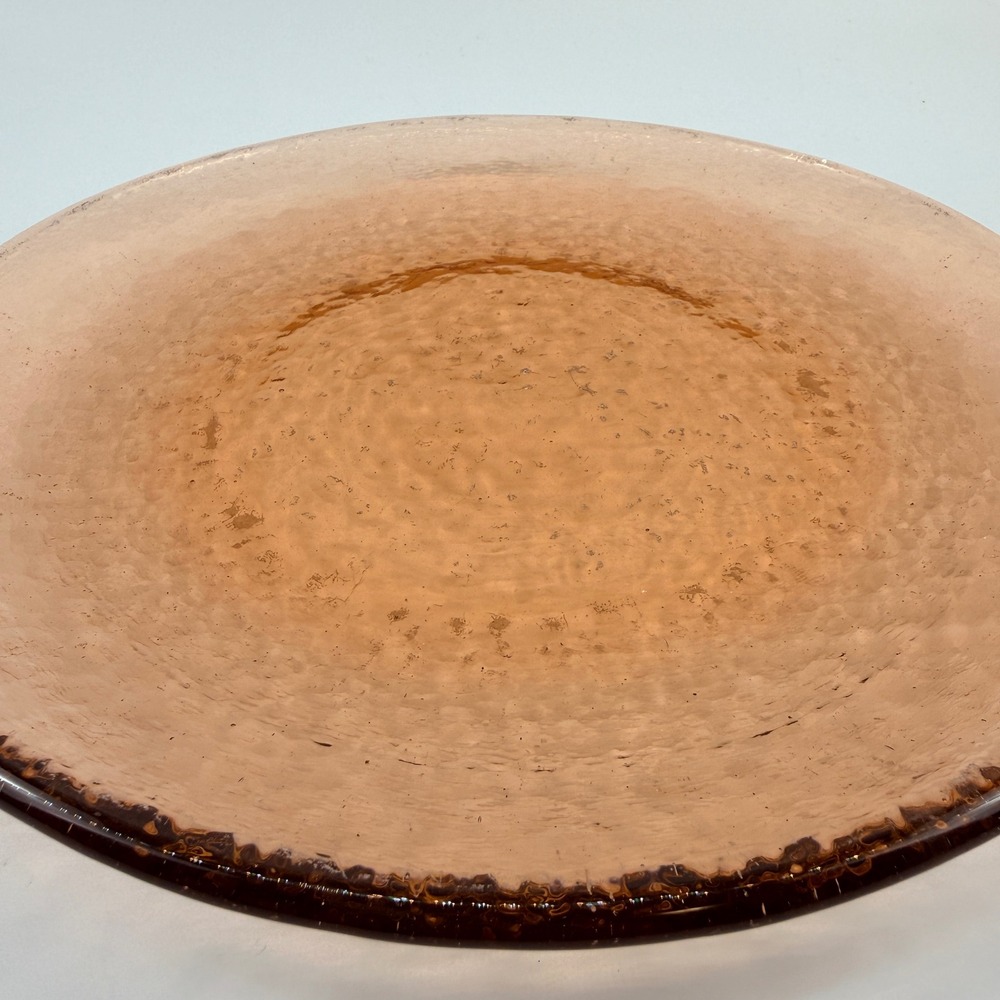 Fire and Light Recycled Glass 11" Dinner Plate Copper Discontinued - Picture 3 of 6